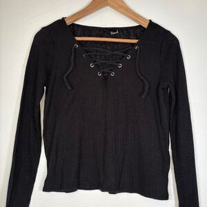 H&M Women's Black Laced Shirt